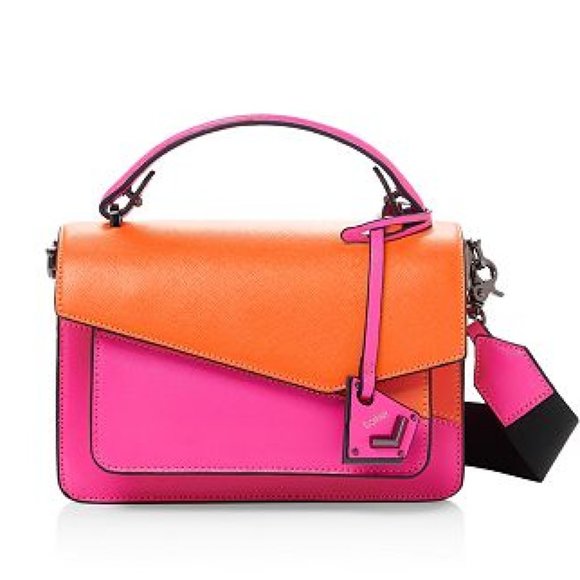 Botkier Handbags - Botkier Cobble Hill Orange/Pink Crossbody Bag,